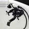 Kingston Brass KS245MB Tub Wall Mount Clawfoot Tub Faucet with Hand Shower, Matte Black KS245MB - alternate 3
